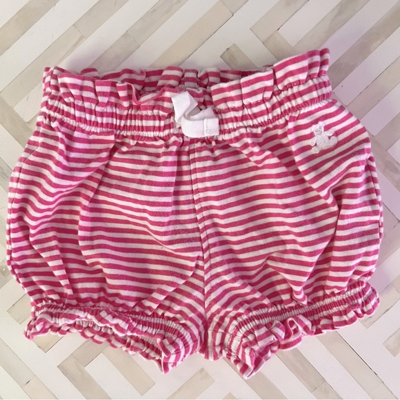 GAP Baby Pink Striped Bubble Shorts, 0-3mo - Picture 1 of 4